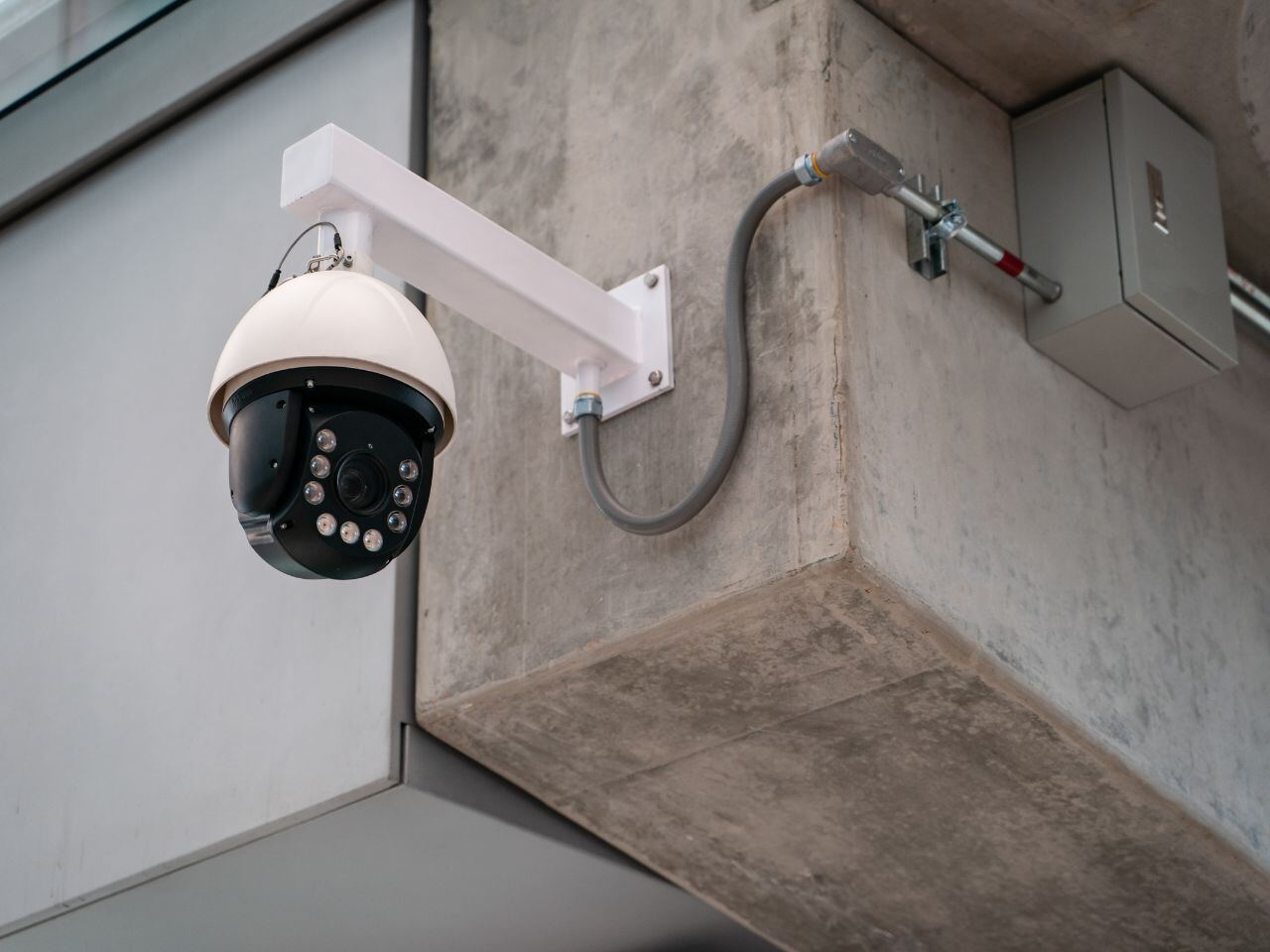 Outdoor security camera installed at a JC Housing rental property