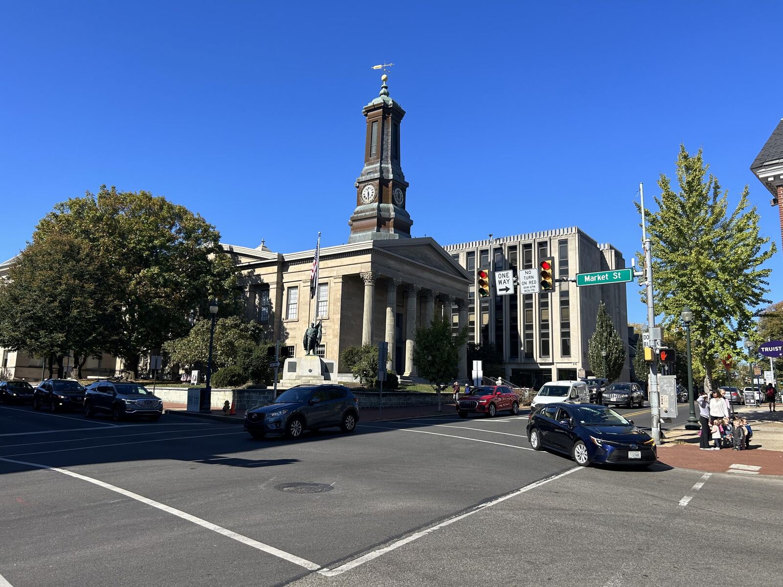 Corner of Gay Street in downtown West Chester near student housing
